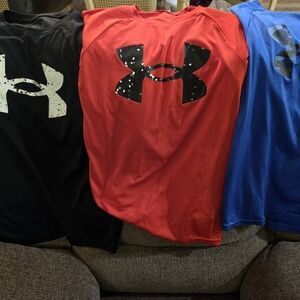 Under Armour Kids' Logo T-Shirt - Red, Black, and Blue